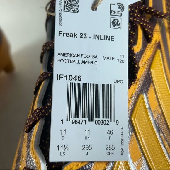 Adidas Freak 23 INLINE Men’s Football Cleats Orange Size 11.5 IF1046 - Picture 8 of 8